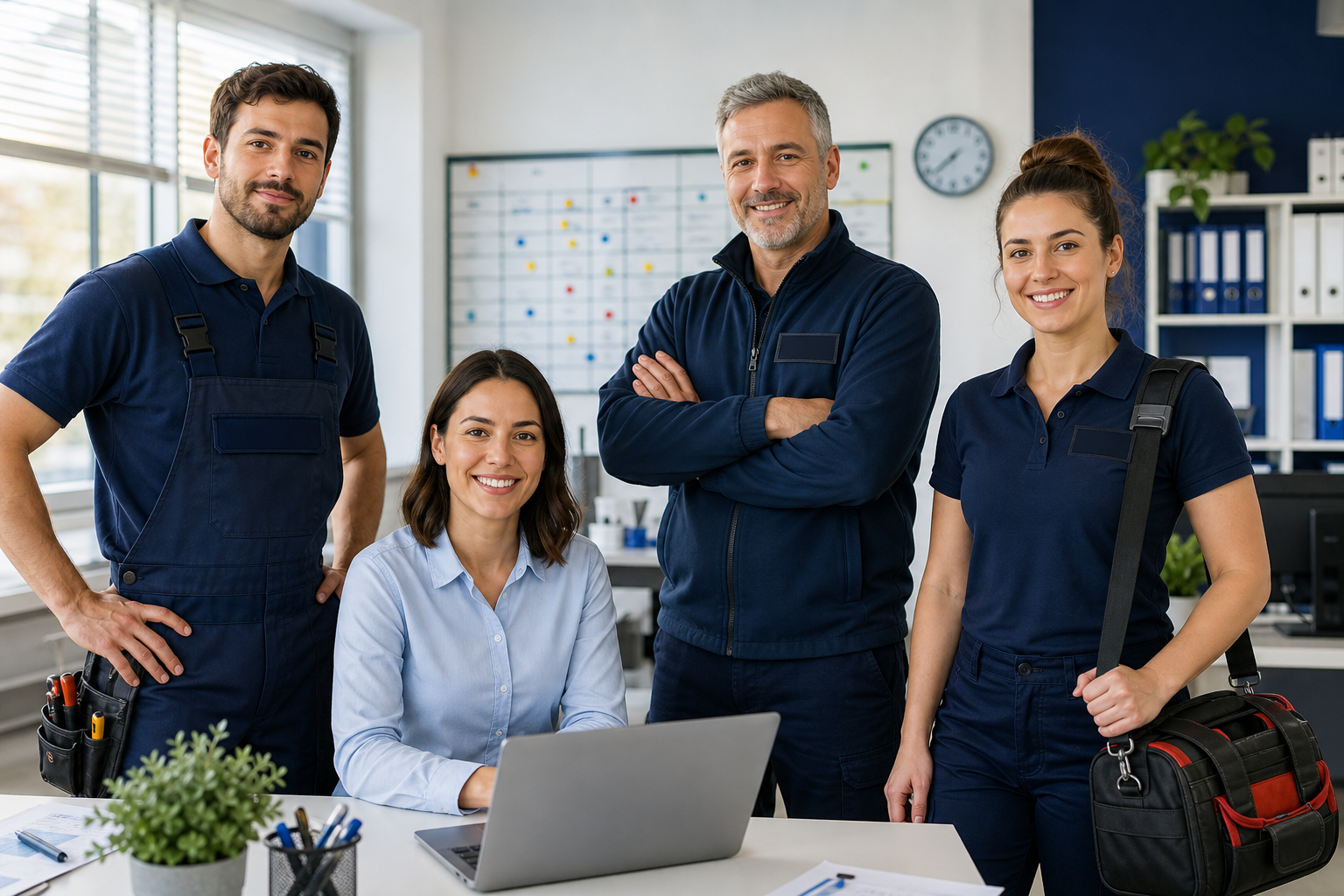 Equipe Bel Pro Dépannage préparant une intervention